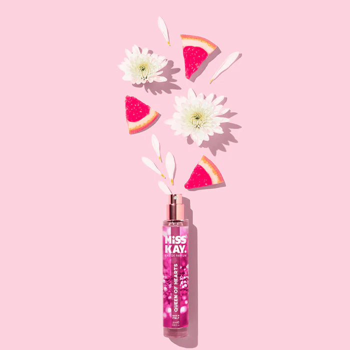 Miss Kay. Eau De Parfum - Queen of Hearts: Bergamot, Grapefruit, Jasmine, 25 ML, .84 FL OZ