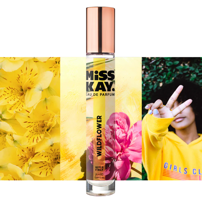 Miss Kay. Eau De Parfum - Wildflower: Lemon, Mandarin, Fruity notes, 25 ML, .84 FL OZ