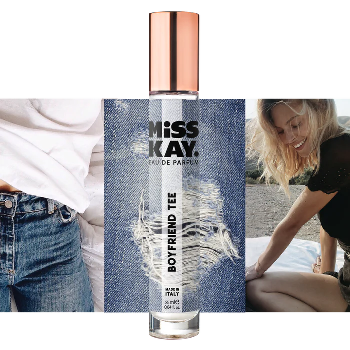 Miss Kay. Eau De Parfum - Boyfriend Tee: Bergamot, Pear, Orange Flowers, 25 ML, .84 FL OZ