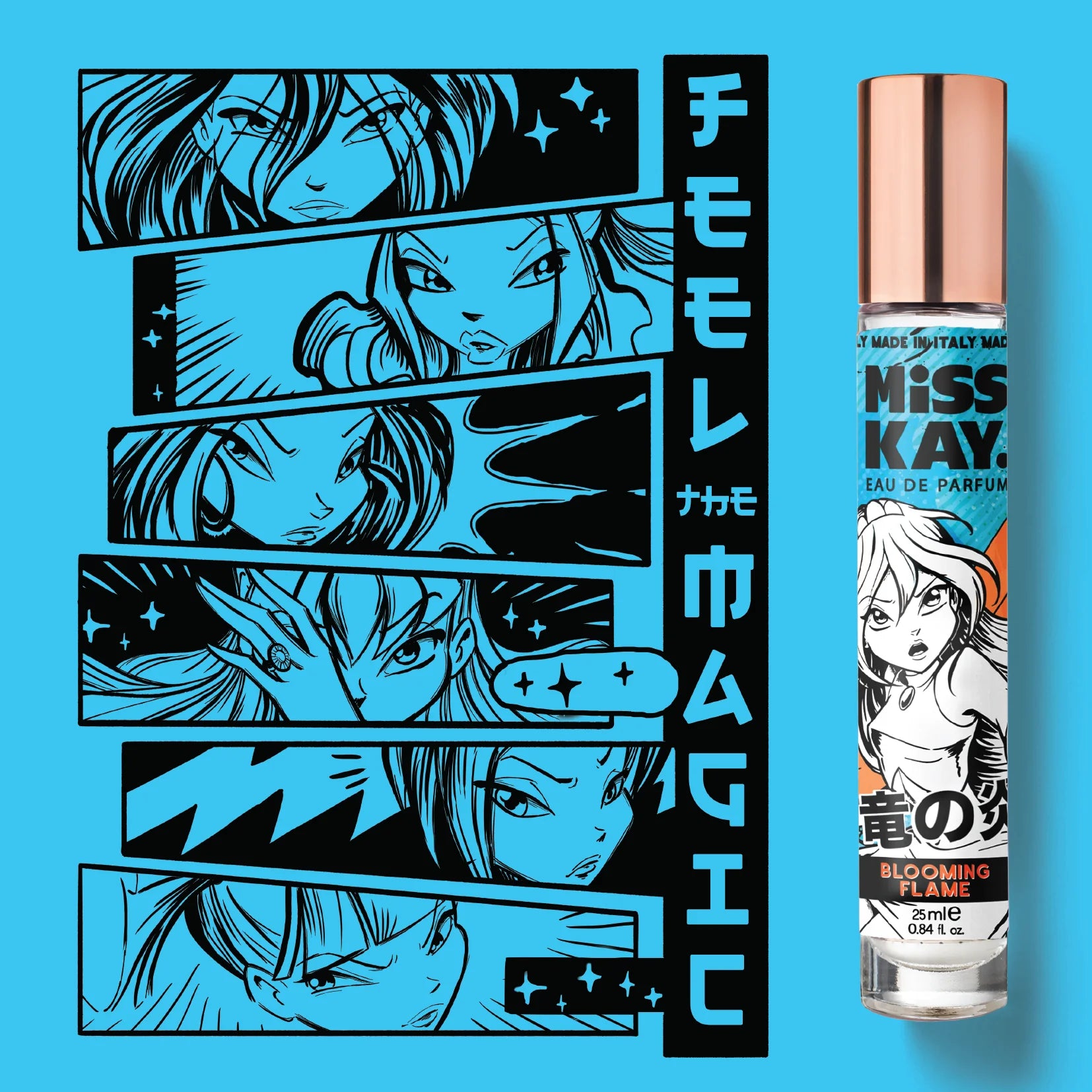 Miss Kay. Eau De Parfum - WINX Blooming Flame: Pear, Rose, White flowers, Sweet Vanilla notes, Sandalwood, 25 ML, .84 FL OZ