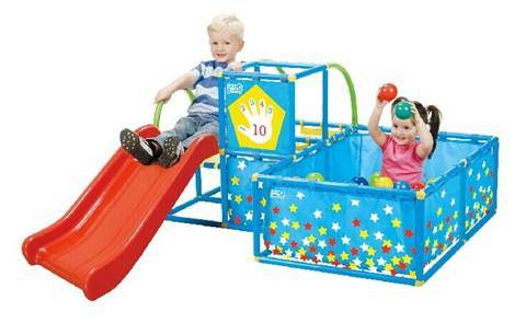 Eezy Peezy Play Gym with 50 Balls and Slide: 3 in 1! Playtime Favorite!