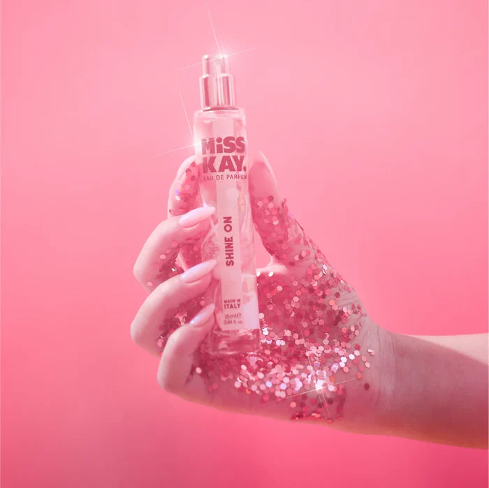 Miss Kay. Eau De Parfum - Shine On: Gardenia, White Peach, Pear, 25 ML, .84 FL OZ