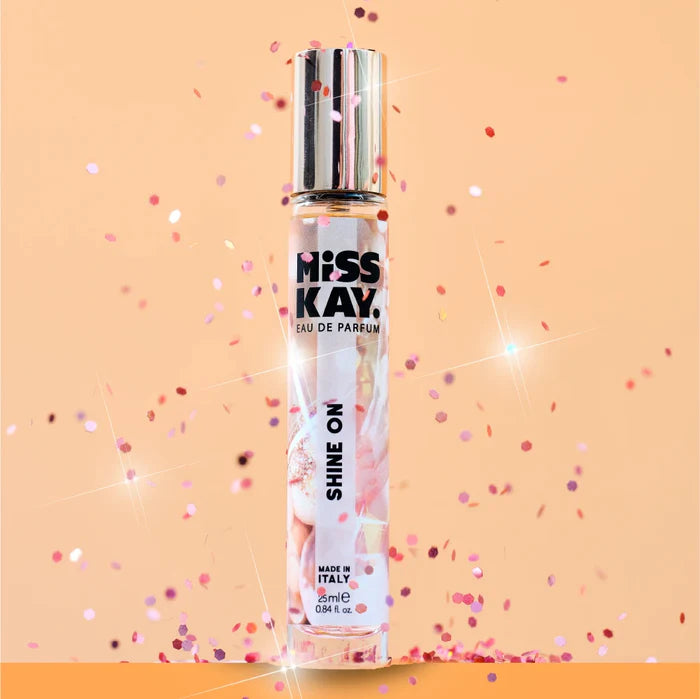 Miss Kay. Eau De Parfum - Shine On: Gardenia, White Peach, Pear, 25 ML, .84 FL OZ