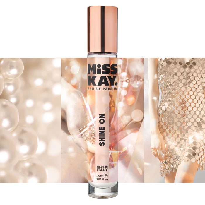 Miss Kay. Eau De Parfum - Shine On: Gardenia, White Peach, Pear, 25 ML, .84 FL OZ